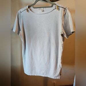 Michael Kors Blouse with gold zipper accent